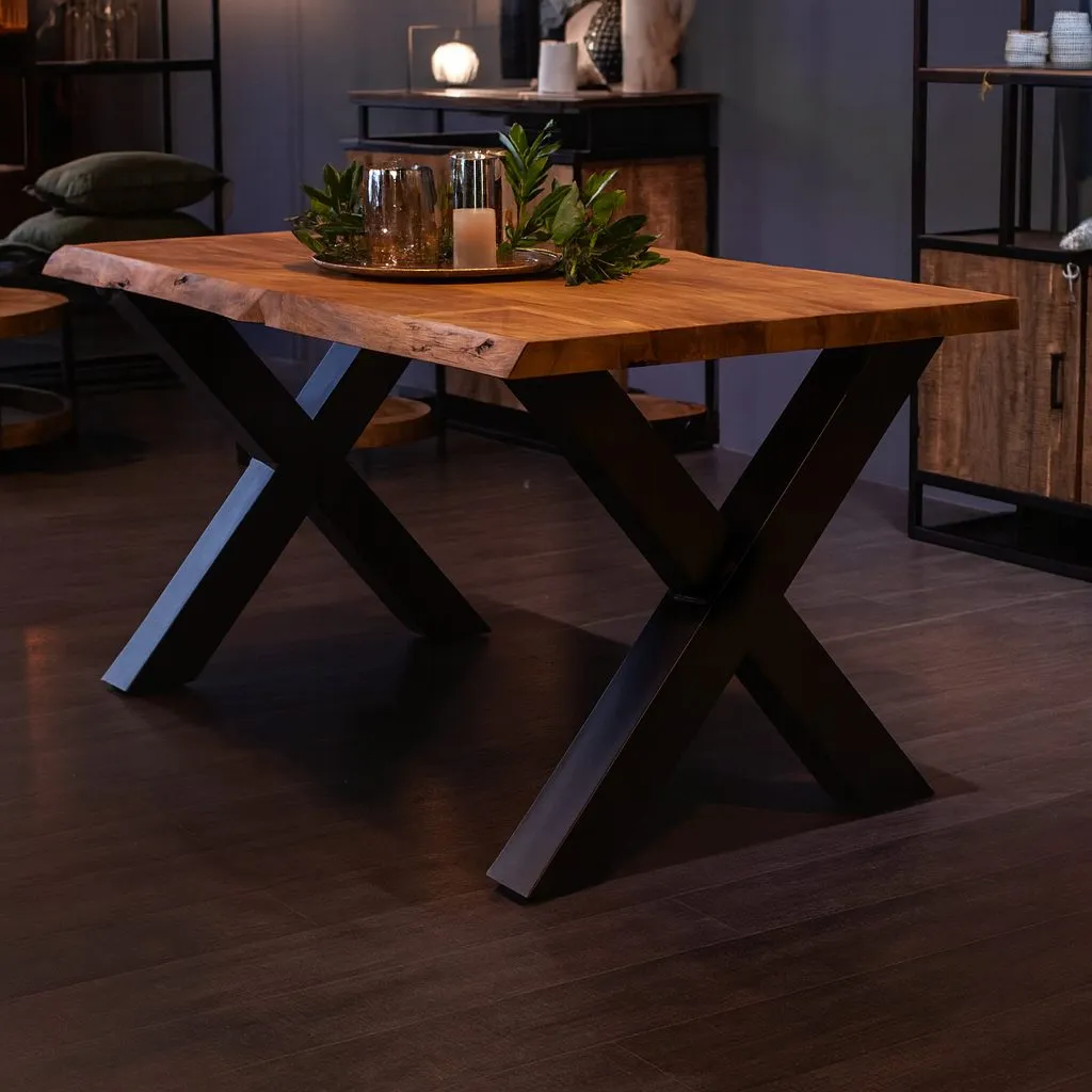 ACACIA - Eettafel mangohout 160x90 - Kale Productfoto afstand