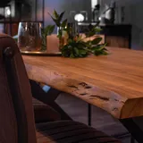 ACACIA - Eettafel mangohout 160x90 - Productfoto in sfeer detail