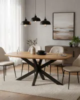 Ovale eettafel mangohout