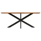 AALST - Ovale eettafel mangohout 160x90 - Vooraanzicht