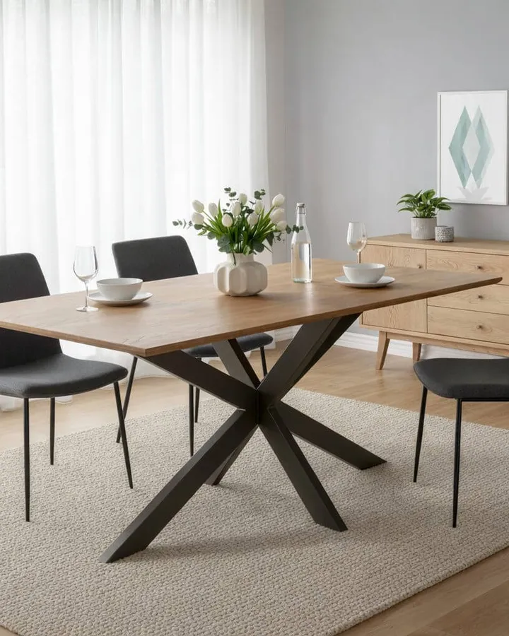 LAAR - Swiss Straight eettafel mangohout - Foto in sfeer