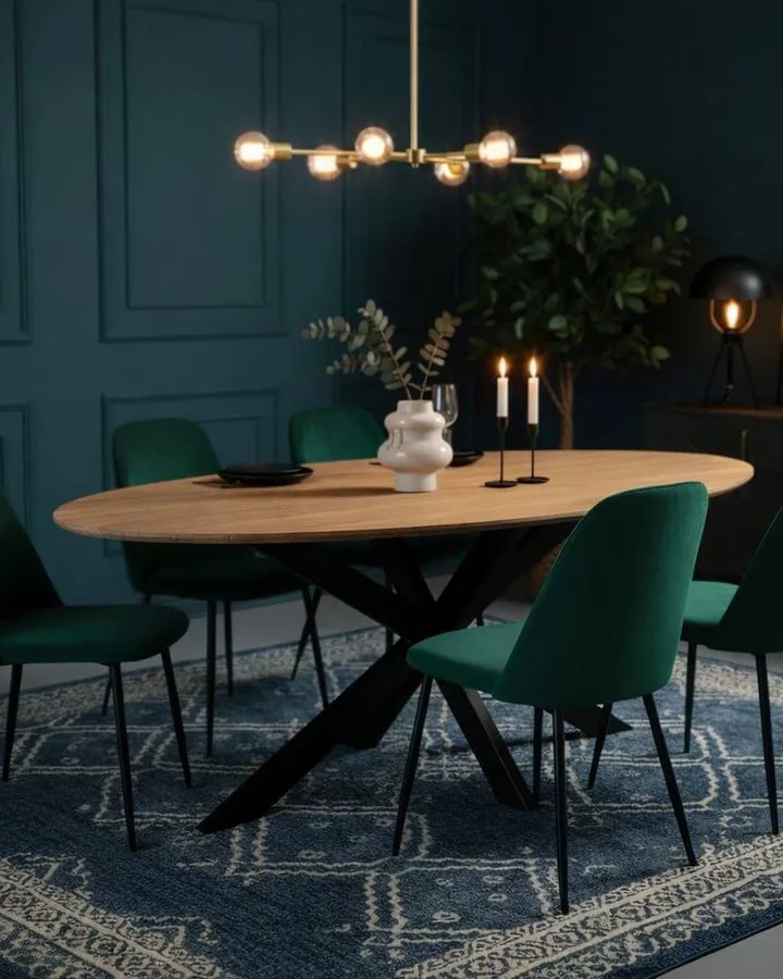RIEL - Swiss Ovaal eettafel mangohout - In sfeer