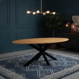 RIEL - Swiss Ovaal eettafel mangohout - In sfeer KAAL