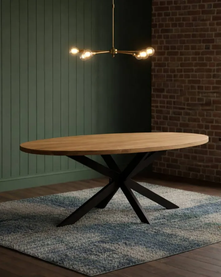 GOOR - ovale eettafel mangohout - In sfeer Kaal