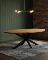 Ovale eettafel mangohout