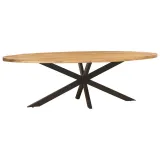 GOOR - ovale eettafel mangohout - Productfoto