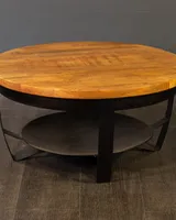 Ronde salontafel mangohout 70cm