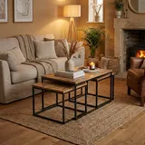 SLUIS Mangohout tafel set van 3 Productfoto
