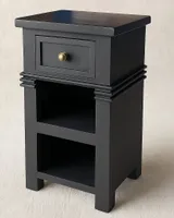 Zwart nachtkastje met lade