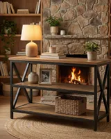 Mangohouten wandtafel 75x30x45 cm