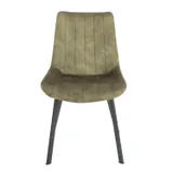 Eetkamerstoel Set van 4, Kerala Groen, Microvezel bekleding, Comfortabel en Stijlvol