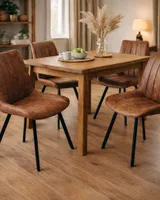 Eetkamerstoel Cognac Set van 4