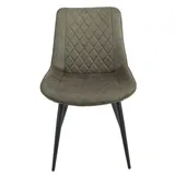 Eetkamerstoel Set van 4, Ganga Groen, Microvezel bekleding, Comfortabel en Stijlvol