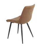 Eetkamerstoel Set van 4, Ganga Taupe/Cognac, Microvezel bekleding, Comfortabel en Stijlvol