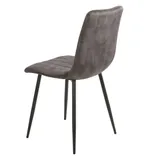 Eetkamerstoel Set van 4, Samara Grey, Microvezel bekleding, Comfortabel en Stijlvol