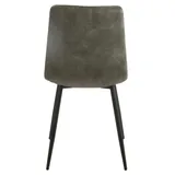Eetkamerstoel Set van 4, Samara Grey, Microvezel bekleding, Comfortabel en Stijlvol