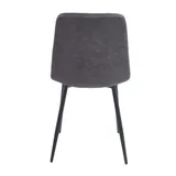 Eetkamerstoel Set van 4, Orissa Grijs- Microvezel bekleding, Comfortabel en Stijlvol