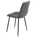 Eetkamerstoel Set van 4, Orissa Grijs- Microvezel bekleding, Comfortabel en Stijlvol
