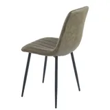 Eetkamerstoel Set van 4, Orissa Groen, Microvezel bekleding, Comfortabel en Stijlvol