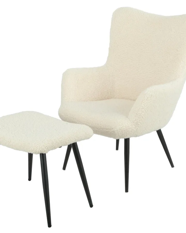 Fauteuil met voetsteun- Microvezel stof, Moderne Lounge Stoel
