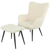 Fauteuil met voetsteun- Microvezel stof, Moderne Lounge Stoel